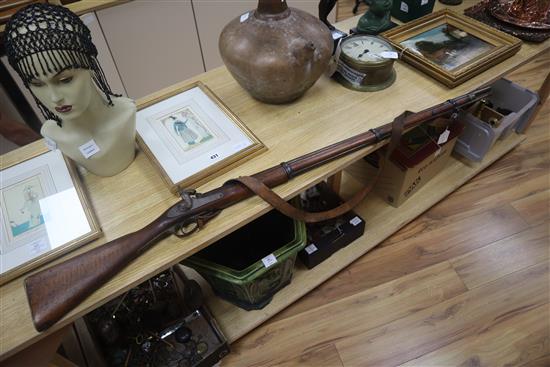 An 1868 Enfield percussion cap musket